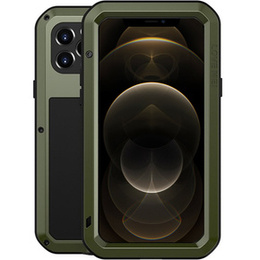 Чoхол Love Mei до iPhone 12 Pro, armored with glass, зелений