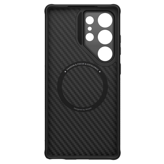 Чохол для Samsung Galaxy S25 Ultra, броньований Nillkin, Carboprof Case, для Magsafe, чорний