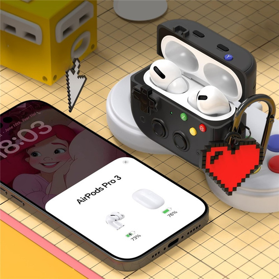 Ретро-чохол для консолі з сердечком для AirPods Pro 3