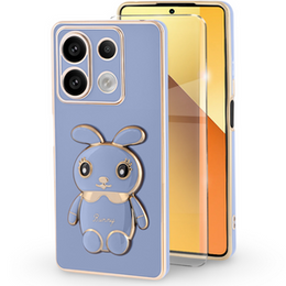 Чохол для Xiaomi Redmi Note 13 5G, Rabbit, м'яти + загартоване скло 9H