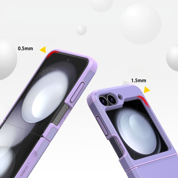 Броньований чохол для Samsung Galaxy Z Flip7 FE / Z Flip6, Armor Shockproof, фіолетовий