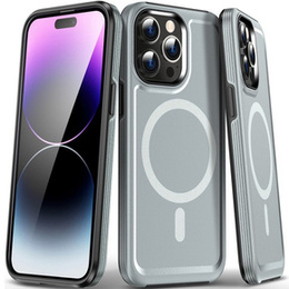 Чехол MagGuard для iPhone 15 Pro , MagSafe, серебряный