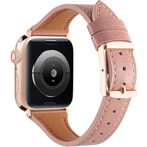 Шкіряний ремінець для годинника 1/2/3/4/5/6/7/8/SE 38/40/41mm, Pink