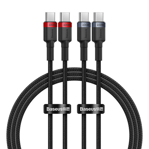 Baseus Cafule USB-C - USB-C 100W кабель 1м - комплект из 2 шт