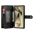 Откидной чехол для Samsung Galaxy S25 Ultra, Wallet Zipper Pocket, чёрный