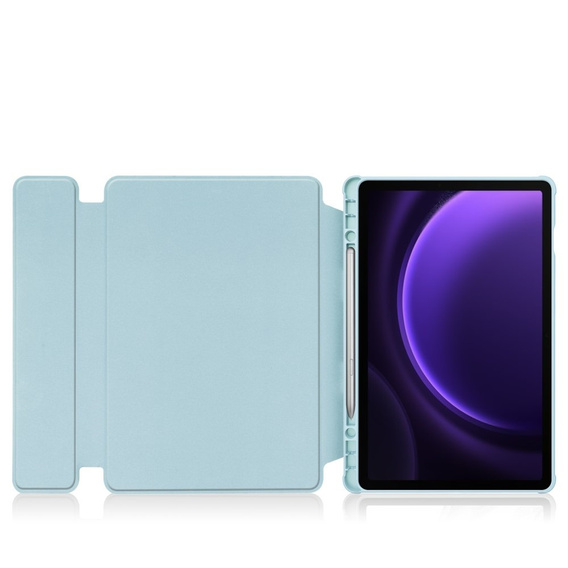 Чехол клавиатура для Samsung Galaxy Tab S10 Lite / S10 FE / S9 FE, Rotary 360° Leather, светло-голубой
