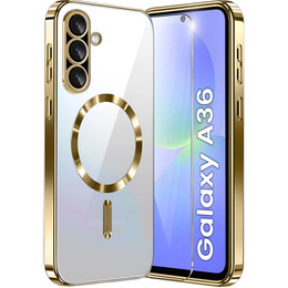 Чохол для Samsung Galaxy A36, Electro MagSafe, золотий + Скло на екран