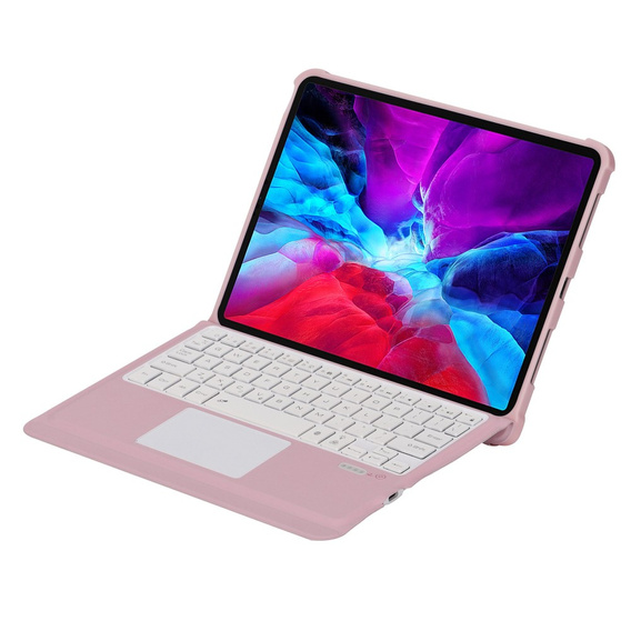 Чохол + клавіатура iPad Air 4 / 5 2020 / 2022 10.9, TouchPad, рожевий rose gold