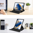 Чехол клавиатура для Samsung Galaxy Tab A9+, Rotary 360° Leather, чёрный