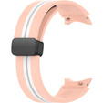 Силиконовый ремешок для Samsung Galaxy Watch 4 / 5 40/42/44/46/45MM PRO, Pink / White