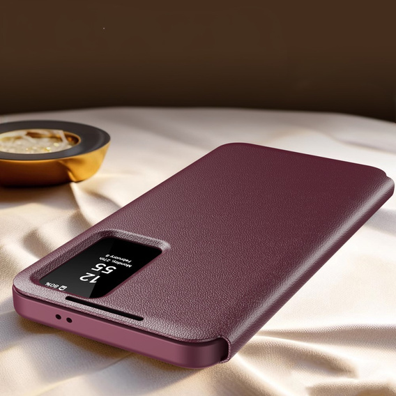 Флип-кейс для Samsung Galaxy S25 Ultra, Smart View Wallet, бордовый