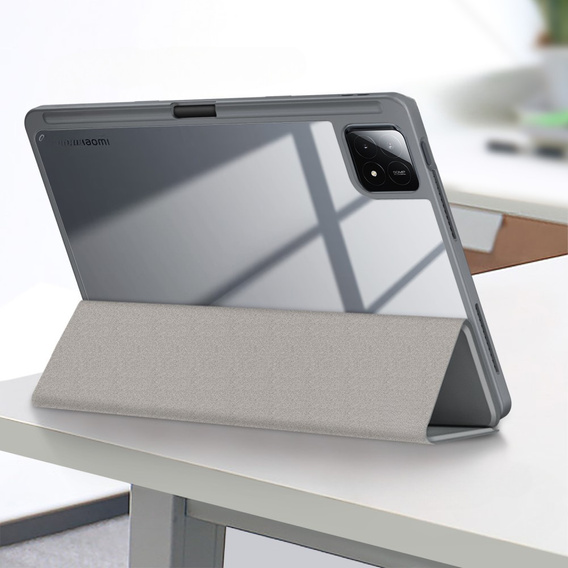 Чехол для Xiaomi Pad 6S Pro 12.4, Smartcase Hybrid, с местом для стилуса, серый