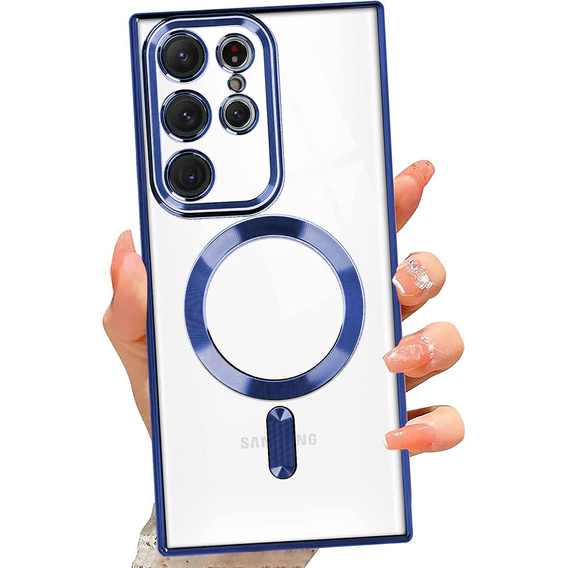 Чoхол до Samsung Galaxy S23 Ultra, MagSafe Hybrid, темно-синій 