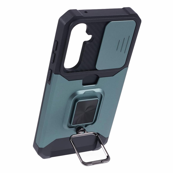 Броньований чохол для Samsung Galaxy S23 FE, Camera Slide Card Slot, чорний + скло 9H