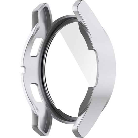 Силіконовий футляр із вбудованим захисним склом до Samsung Galaxy Watch4 40mm, Silver