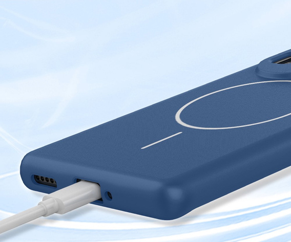 Силиконовый чехол для Google Pixel 10 Pro XL, для MagSafe, синий