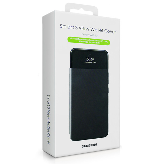 Оригинальный чехол Samsung для Galaxy A53 5G, S View Wallet Cover, чёрный