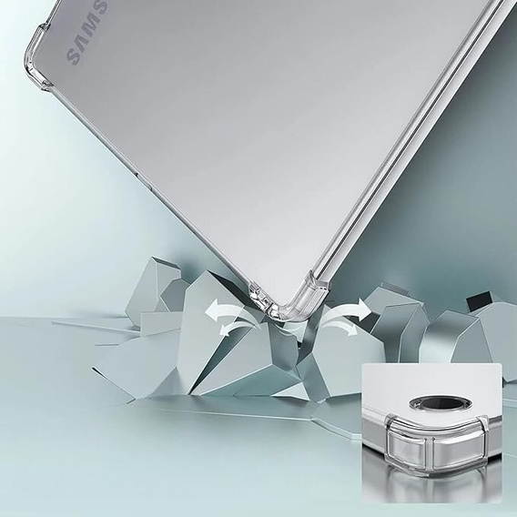 Чехол для Samsung Galaxy Tab A9, силиконовый, прозрачный