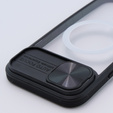 Чехол до iPhone 15 Plus, Slide Camera Magsafe, чёрный