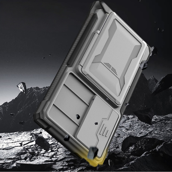 Чехол для Samsung Galaxy S24 Ultra, ERBORD SlideGuard with Card Holder, серый