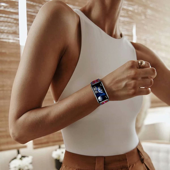 Нейлоновий ремінець BOHO до Huawei Band 7, Pink / Orange