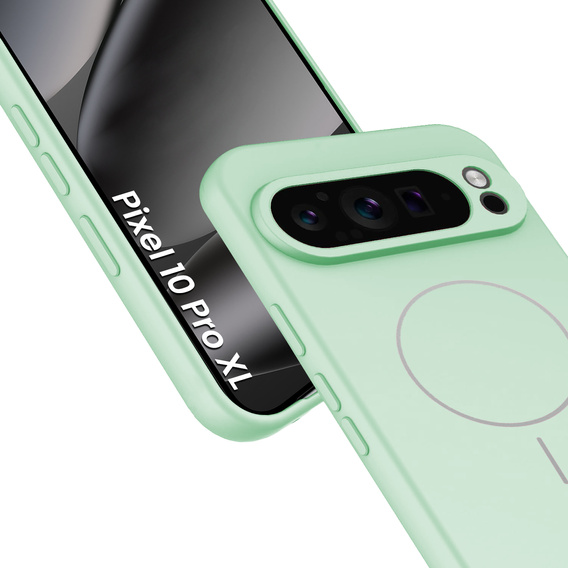 Силиконовый чехол для Google Pixel 10 Pro XL, для MagSafe, зеленый