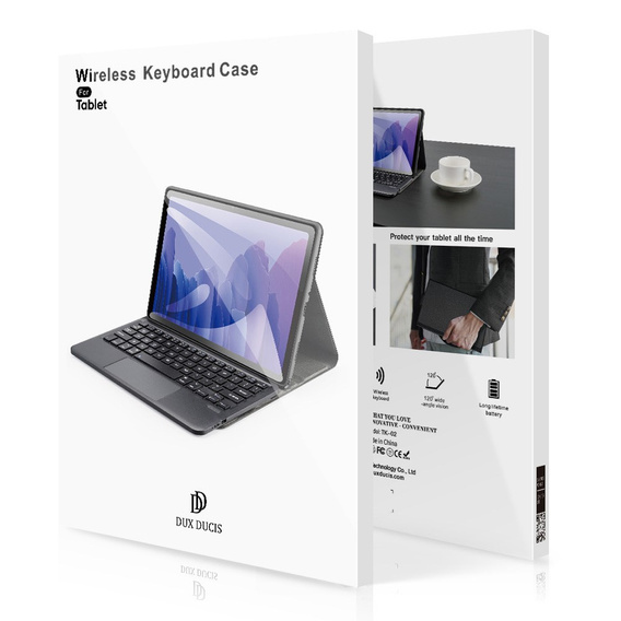 Чехол + клавиатура Samsung Galaxy Tab S9, Dux Ducis Pen Slot TouchPad Leather, чёрный