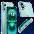 Чехол для iPhone 16, Erbord Dropproof, прозрачный + стекло