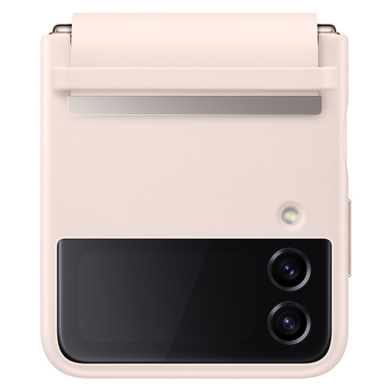 Оригинальный чехол Samsung для Galaxy Z Flip 4, Leather Flap Cover, оранжевый