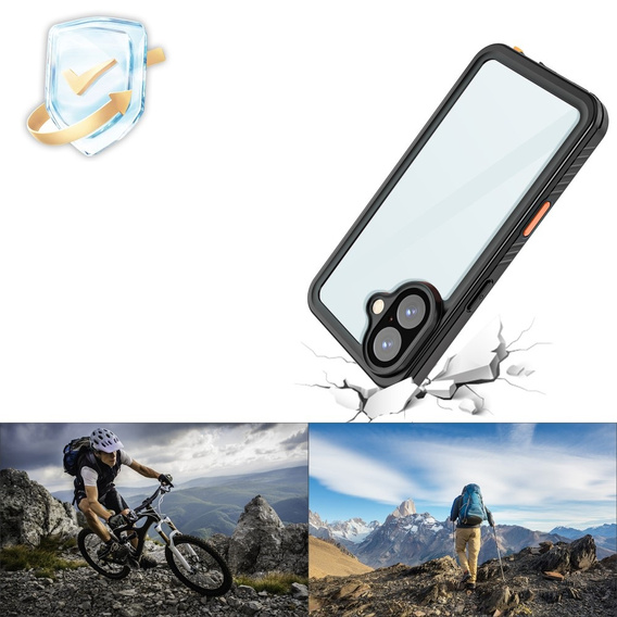 Водонепроникний чохол IP68 для iPhone 16 Plus, чорний