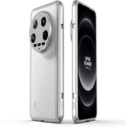 Чохол для Xiaomi 14 Ultra, Armor Bumper, з кришкою об'єктива, сріблястий