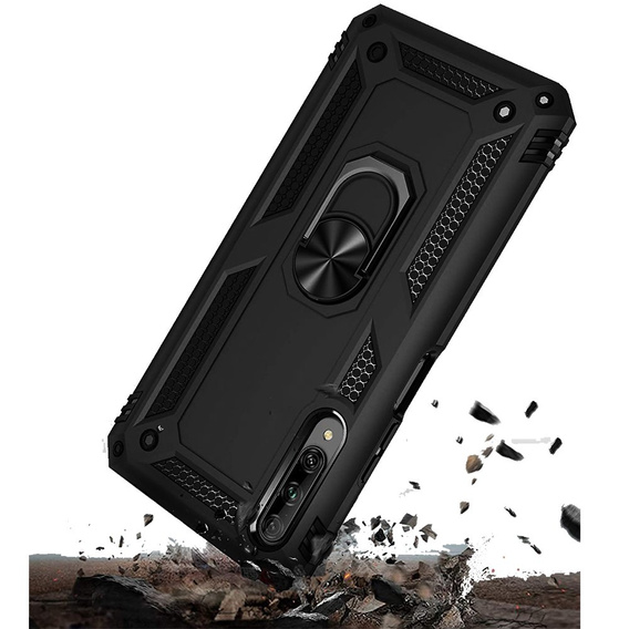 Бронированный Чехол до Huawei P Smart Pro, Nox Case Ring, чёрный