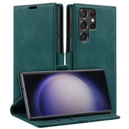 Чохол для Samsung Galaxy S24 Ultra, ERBORD Vintage, гаманець з клапаном, зелений