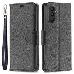 Чохол-книжка для Samsung Galaxy A25 5G, Wallet Litchi Leather, чорний + скло 9H