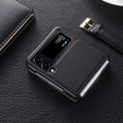 Чохол Litchi Leather для Samsung Galaxy Z Flip 4, Black