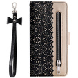 Чохол-кришка для Samsung Galaxy A51 5G, Wallet Pocket Zipper Lace, чорний