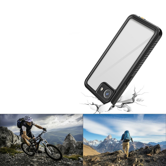 IP68 водонепроникний чохол для iPhone 16E, Redpepper, чорний