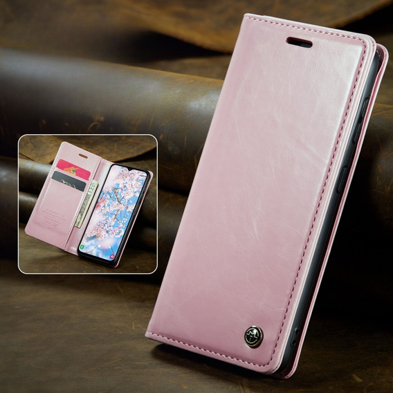 Флип-кейс CASEME для Samsung Galaxy A14 5G, Waxy Textured, розовый
