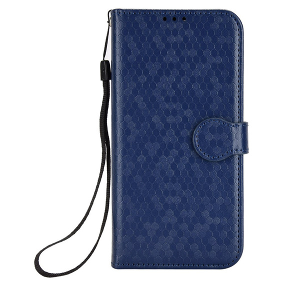 Чехол с откидной крышкой для Oppo Reno 14F, Wallet Rhombus, синий