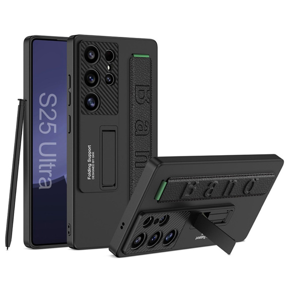 Чехол до Samsung Galaxy S25 Ultra, GKK Leather, чёрный