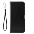 Откидной чехол для Motorola Moto G85, Crazy Horse Wallet, чёрный