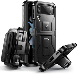 Броньований чохол для Samsung Galaxy Z Flip 4 5G, Dexnor Clip Holder, чорний