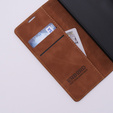 Чехол для Xiaomi Redmi 12C, ERBORD Vintage, бумажник с клапаном, коричневый