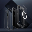 Чохол для iPhone 16E, Shockproof, зі склом, для MagSafe, чорний