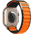 Нейлоновый ремешок до Apple Watch 1/2/3/4/5/6/7/8/SE/ULTRA 42/44/45/49 MM, Black / Orange