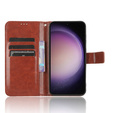 Откидной чехол для Samsung Galaxy S23 FE, Crazy Horse Wallet, коричневый