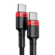 BASEUS Kaбель USB PD100W/QC3.0 Type-C 200cm - Red/Black