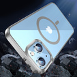 Чехол до iPhone 14, ERBORD Hybrid MagSafe Case, серебряный
