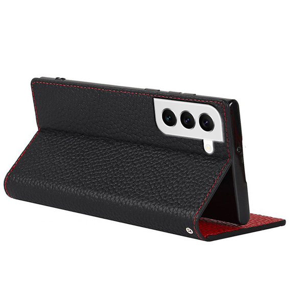 Шкіряний чохол для Samsung Galaxy S22, ERBORD Grain Leather, чорний