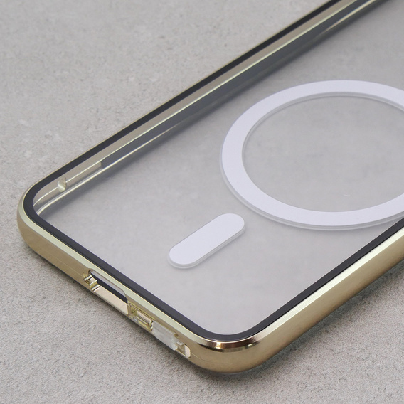Магнітний чохол Dual Glass MagSafe для Samsung Galaxy S23, золотий